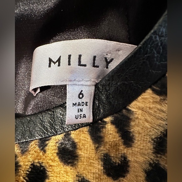 MILLY 6 Animal Print Leopard Faux Fur Lamb Leather Sleeveless MINT USA Baddie - Picture 4 of 12